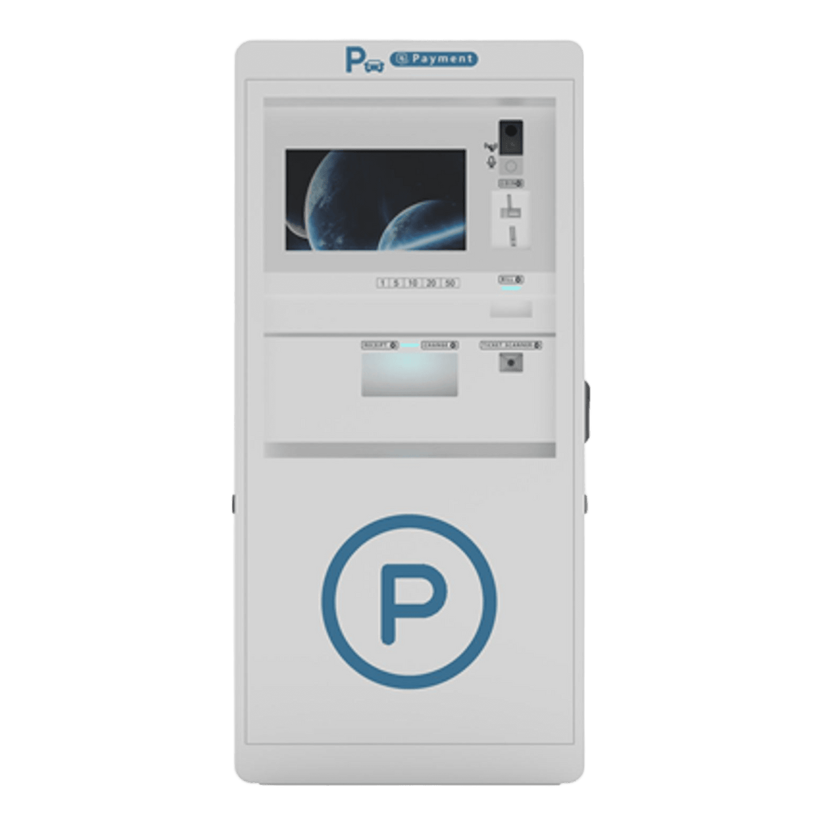 DS-TPP427 - Terminal de Pago Automático / Impresora de Váuchers / Escáner / Lector de Tarjetas sin Contacto / Alimentador de Billetes / Ranura y Cambio de Monedas / Pantalla 18.5 pulgadas / RS-232