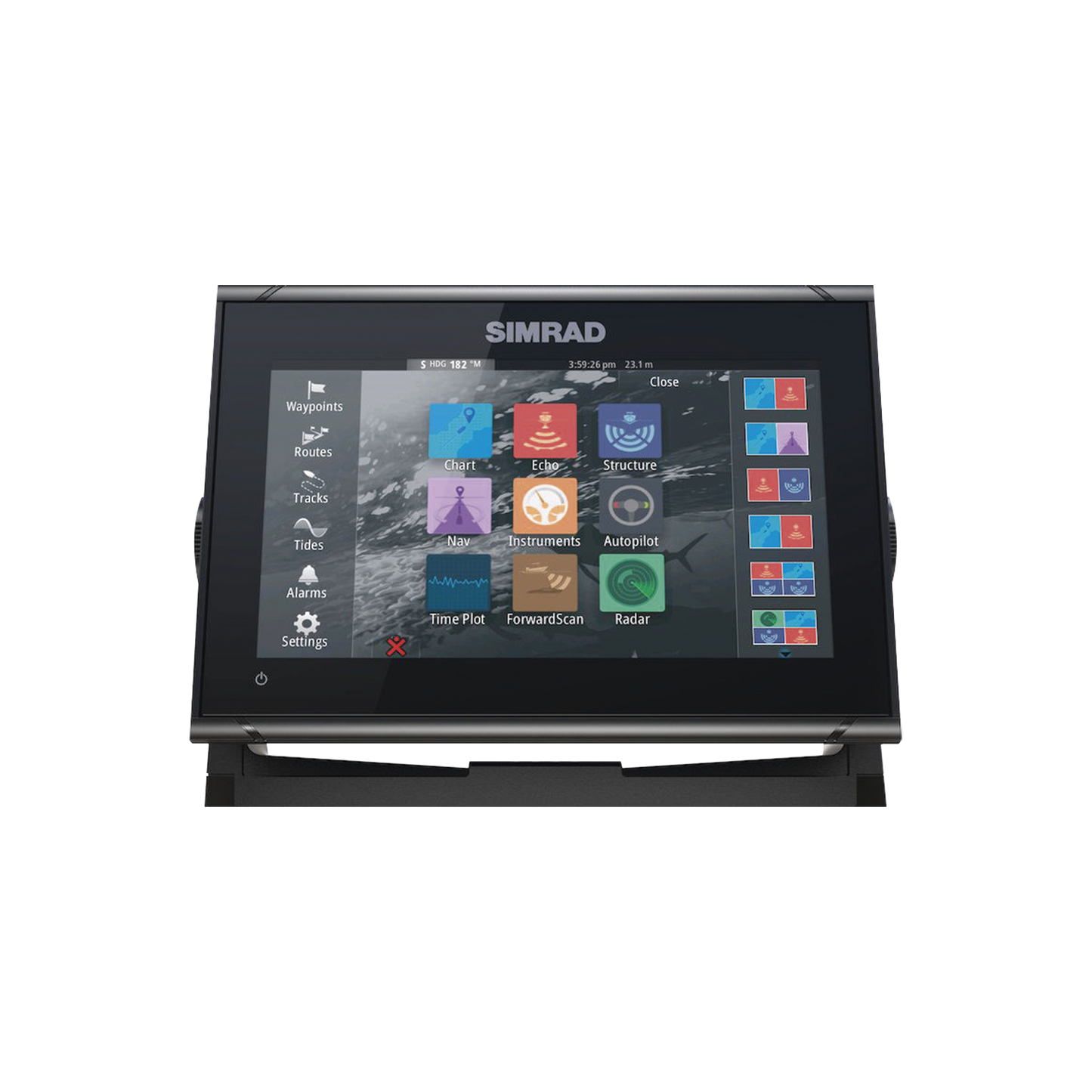 000-14444-001 - Plotter GPS GO9 XSE / Pantalla Táctil 9" / Compatible con Sonar y Radar / Conectividad Inalámbrica y NMEA 2000® / Integración con Piloto Automático y Sistemas de Sonido / Tecnología Active Imaging™ 3 en 1