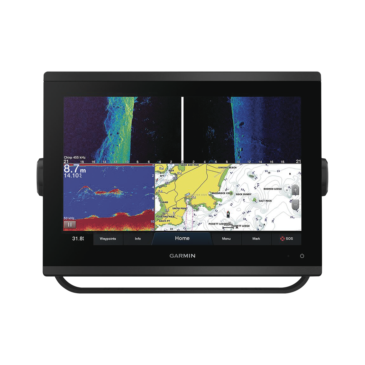 10-02367-02 - GPSMAP® 1223xsv / Pantalla Táctil WXGA 12.1" / Resolución 1280x800 / GPS-GLONASS-Galileo / Compatible con NMEA 2000 y 0183 / Sonda CHIRP Integrada / ClearVü y SideVü / IPX7 / Alimentación 10-32 Vdc
