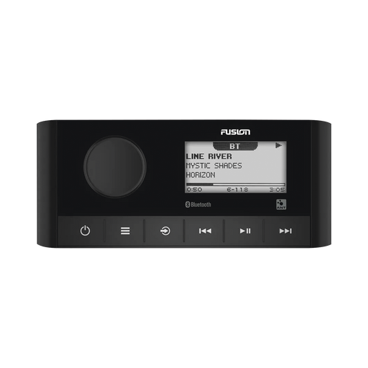 10-02405-00 - Sistema de Audio Marino / Pantalla LCD 2.3" / Bluetooth y ANT / 180 W Pico / 22 W RMS x 4 / 2 Zonas Multi-Zone / IPX6 e IPX7 / Compatible con AM, FM, DAB+, AUX / Actualizaciones Inalámbricas