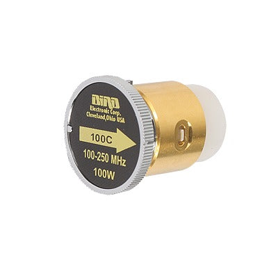 100C - Elemento de 100 Watt en Línea 7/8" para Wattmetro BIRD 43 en Rango de Frecuencia de 100 a 250 MHz.