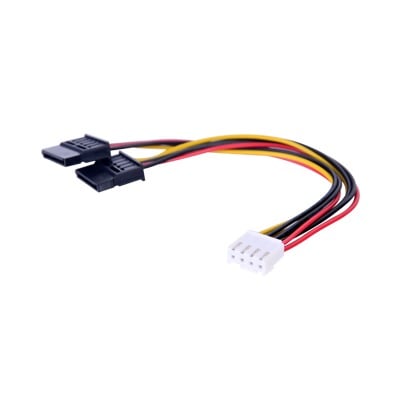 101-502-130 Cable Doble de Corriente SATA / Compatible con DVR´s epcom y HIKVISION / 15 cm de Longitud