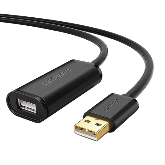 10321 Cable de Extensión Activo USB 2.0 / 10 Metros / Macho-Hembra / Booster individual FE1.1S incorporado / Velocidad de hasta 480 Mbps / Ideal para impresoras, consolas , Webcam, etc.
