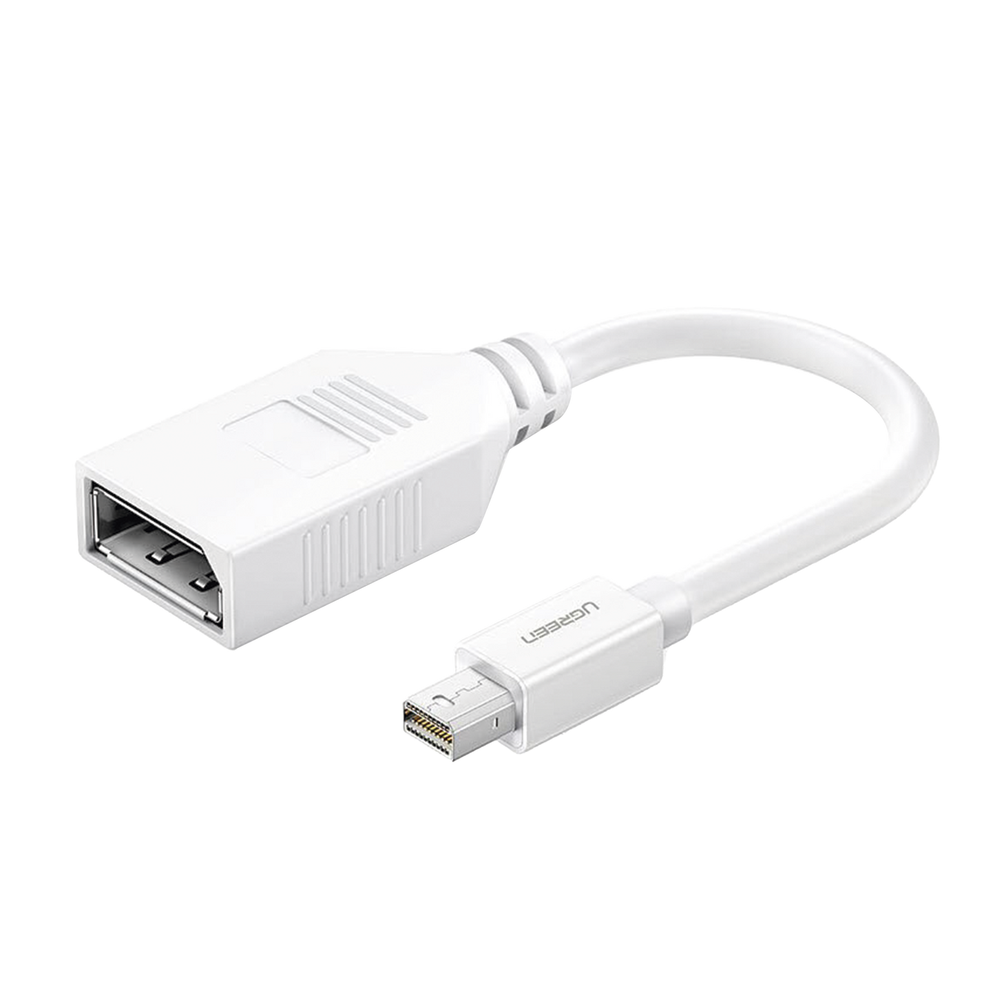 10445 Cable Mini DP Macho a DP Hembra | Thunderbolt 2 | Version DP 1.2 | Soporta 4K*2K | Cable de 15cm | Color Blanco.