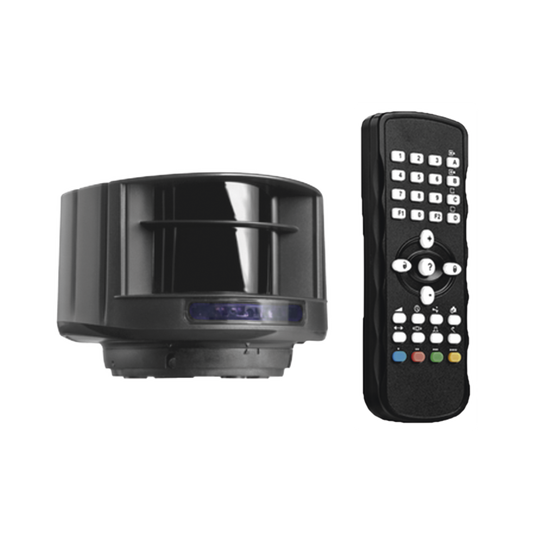 10LZR-H100KIT-19327 Kit de Sensor láser y control remoto / Evite el uso de lazos magnéticos / Protege carriles de hasta 9.6 m de ancho y 9.6 metros de profundidad