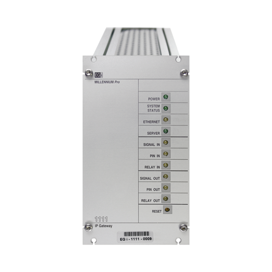 1111EGI Interfaz Millennium IP para gestión de avisos y música por redes Ethernet por Streaming