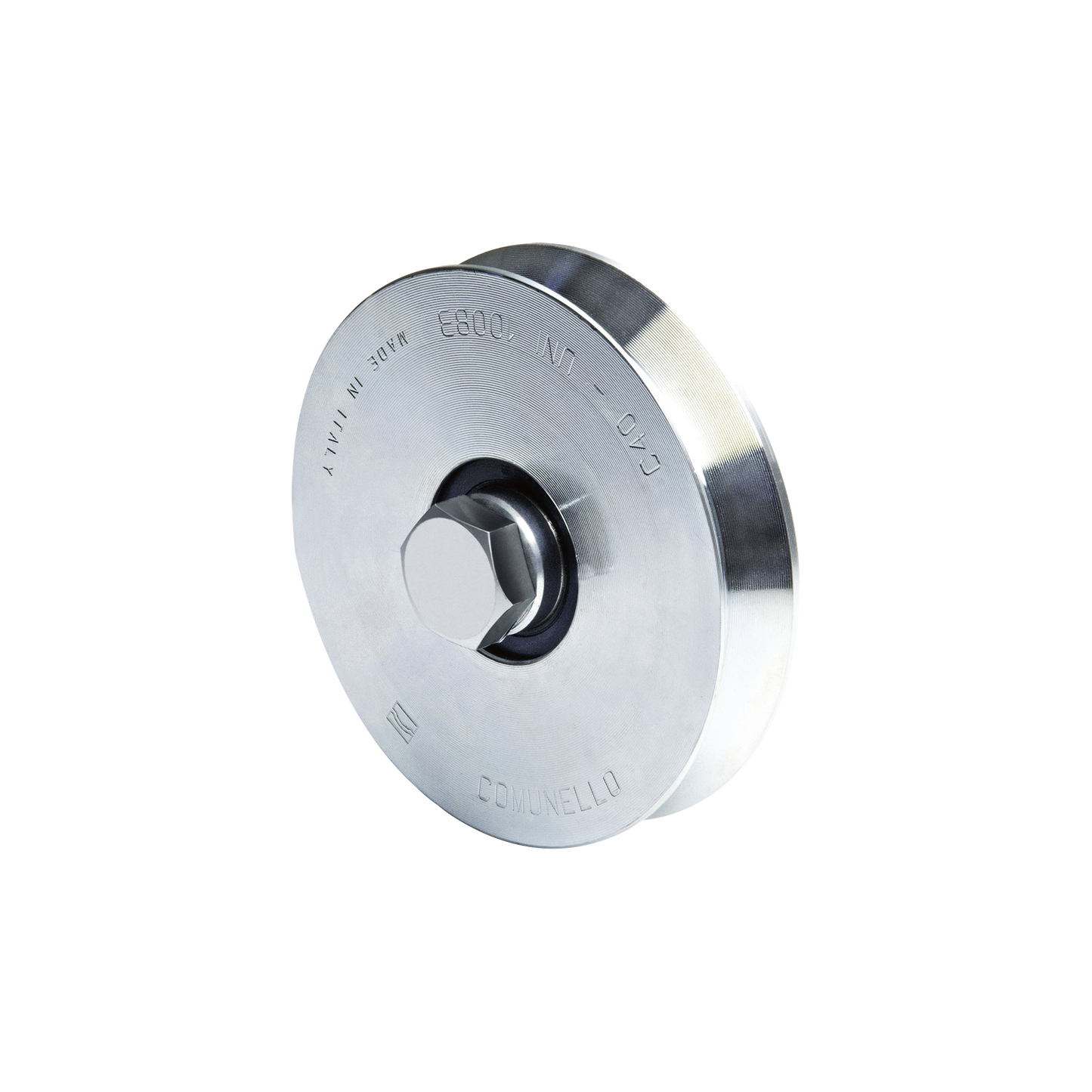 1150-1040-001 - Rueda de 10 cm Para Puertas Corredizas de Hasta 220 Kg / Canal Tipo "V"