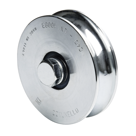 1150-5050-001 Rueda de 12 cm SIN Soporte / Soporta hasta 450 kg / Canal Tipo U