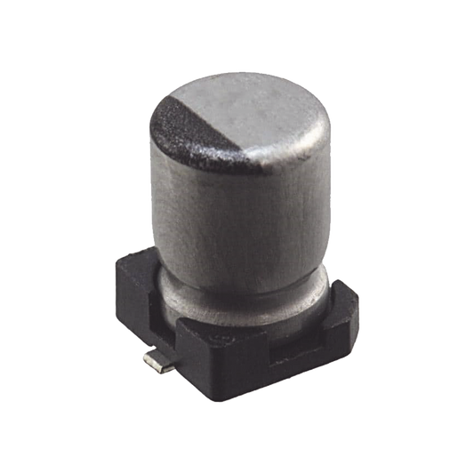 1189-2455-1-ND - Capacitor Electrolítico de Aluminio tipo SMD de 10uF, 35V, 20%, 5 x 6.1 mm.