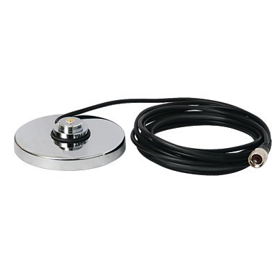 1240 - Montaje magnetico para antenas de 3/4" (Nmo), 5 m de cable RG-58A/U, conector UHF (PL-259) macho, diámetro de 5"