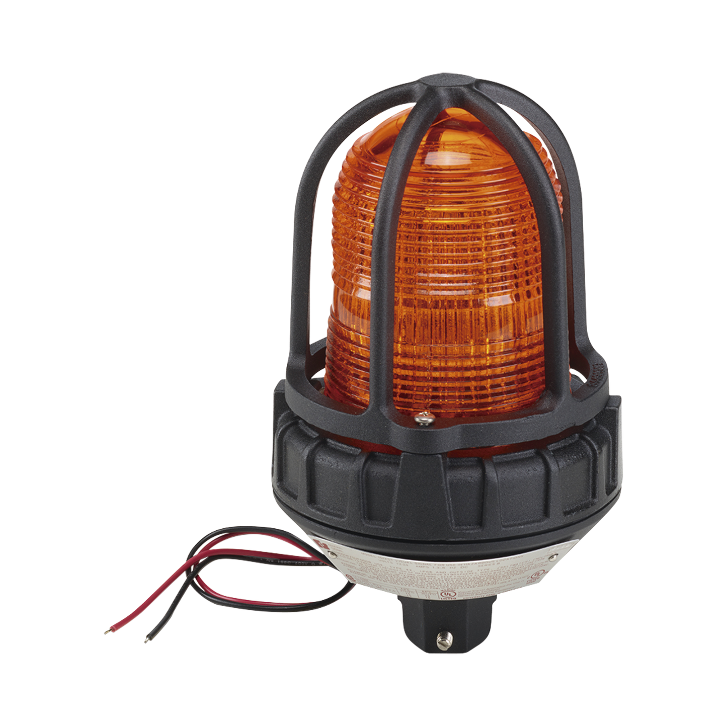 151XST-012024-A - Luz estroboscópica para ubicaciónes peligrosas,  montaje tipo tubo, 12-24 VCD, color Ámbar