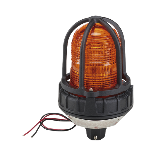 151XST-012024-A - Luz estroboscópica para ubicaciónes peligrosas,  montaje tipo tubo, 12-24 VCD, color Ámbar