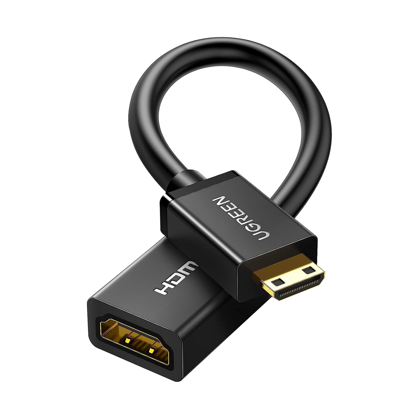 15845 Adaptador Mini HDMI a HDMI (HDMI Tipo C)   / 18Gbps / 4K@60Hz / HDR /  Tecnología 3D / ARC / Carcasa PC+ABS / HDCP/ Longitud de 22 cm