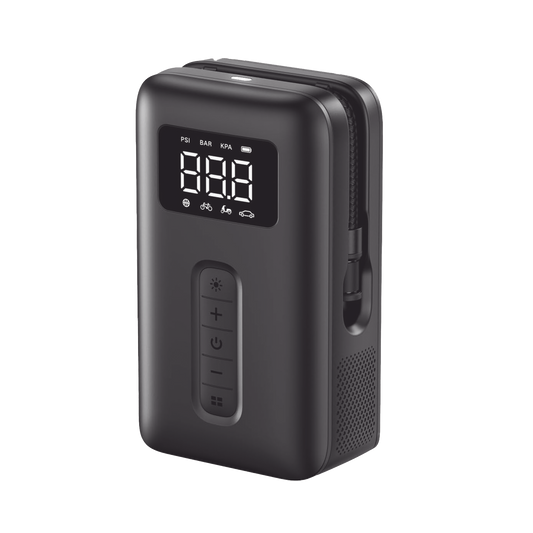 15951 - Inflador de Neumáticos | Compresor de Aire Portátil |  Bomba de Aire de 150 PSI | Flujo de Aire de 15L/Min | Con Batería Integrada | Cuenta con Luz LED | Ideal para coches, bicicletas, pelotas de motocicleta.