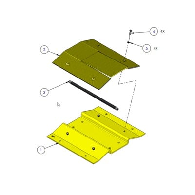 1603-168 Adaptador de picos para barrera 1603-180 / Permite agregar hasta 4 secciones de 90 cm de picos poncha llantas a la barrera DKS 1603-180