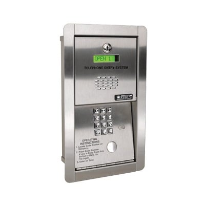1802-082 Audioportero Telefónico DKS Para 600 números Telefónicos / Control Para 2 Puertas / Gabinete Para Sobreponer/ Marcación a 16 Digitos / Linea Análoga o Digital