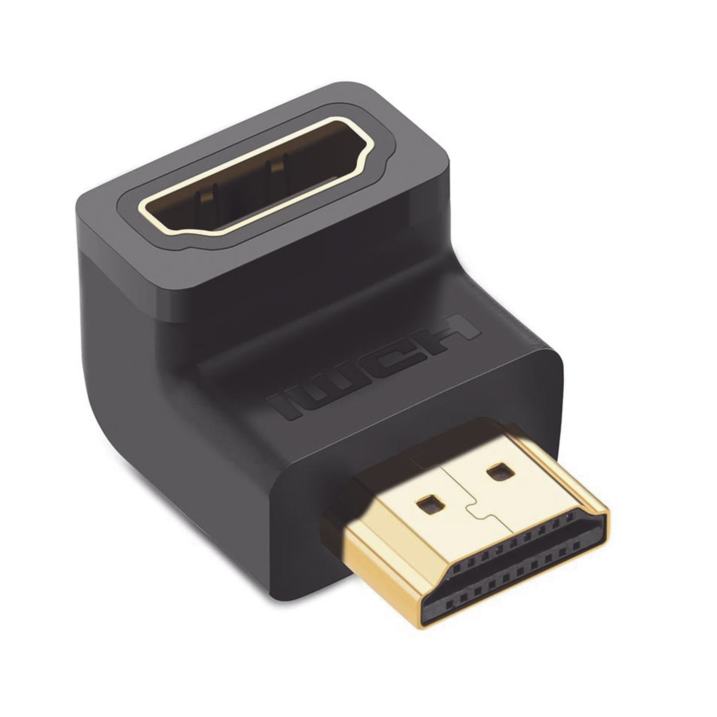 20109 - Adaptador HDMI de 90 Grados Macho a Hembra / Hacia Abajo / HDMI 2.0 4K@60Hz / Proporciona Flexibilidad Sin Doblar los Cables HDMI