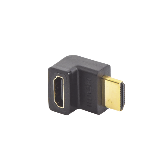20110 - Adaptador HDMI de 90 Grados Macho a Hembra / Hacia Arriba / HDMI 2.0 4K@60Hz / Proporciona Flexibilidad Sin Doblar los Cables HDMI