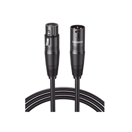 20712 - Cable para Micrófono XLR Tipo Canon Macho a Hembra | 5 Metros Plug & Play | Anti interferencias | Triple Blindaje | Alta Calidad | Color Negro