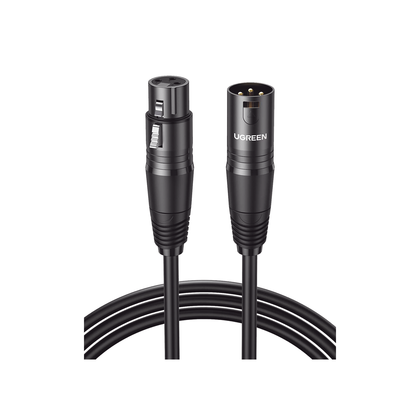 20714 - Cable para Micrófono XLR Tipo Canon Macho a Hembra / 10 Metros / Plug & Play / Antiinterferencias / Triple Blindaje / Alta Calidad / Color Negro
