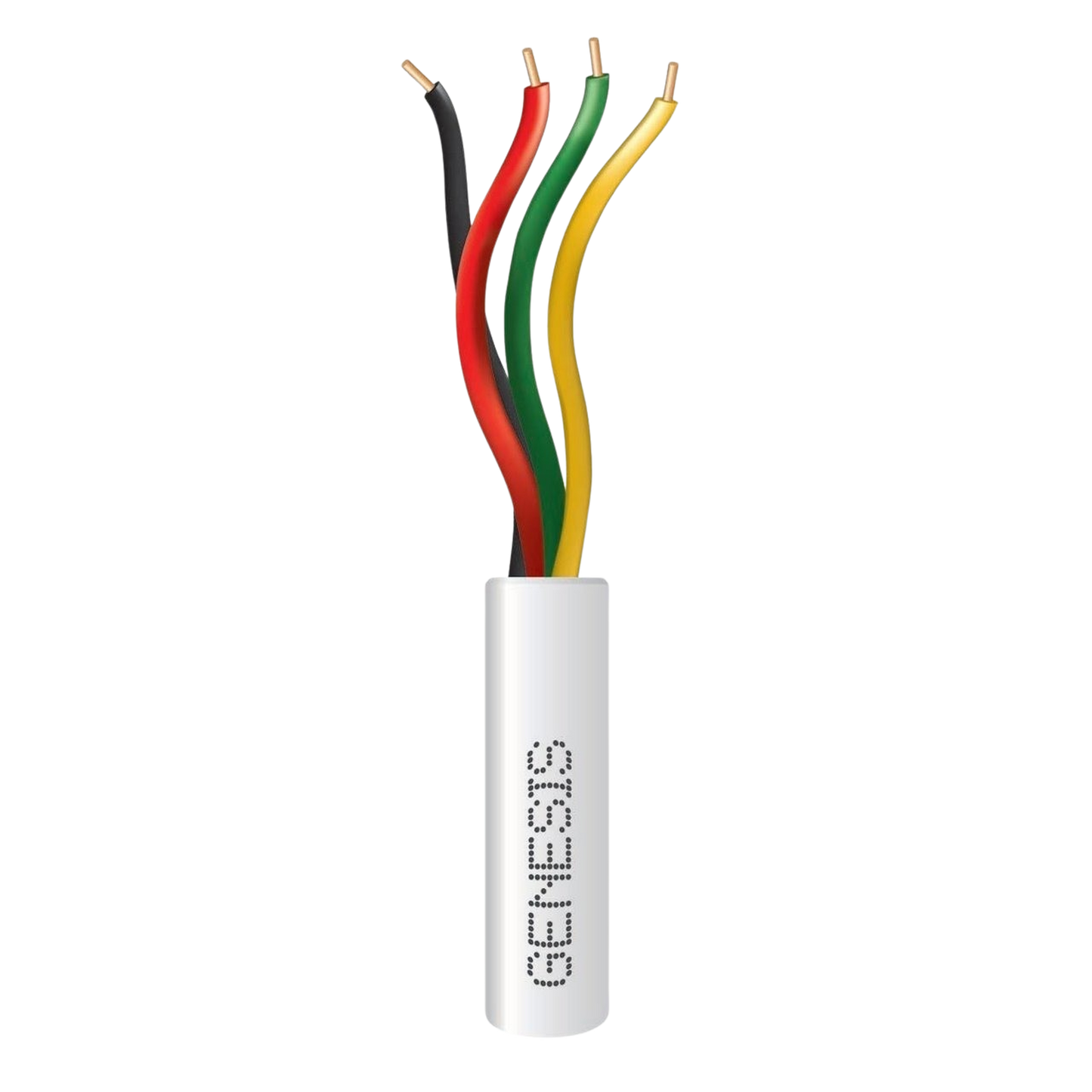 2103-1101/1000 Bobina de 305 Metros / Alambre de Cobre / 4 x 22 AWG / Riser / Para Interior / Color Blanco/ Para Aplicaciones de Alarmas de Intrusión / Sistemas de Automatización.