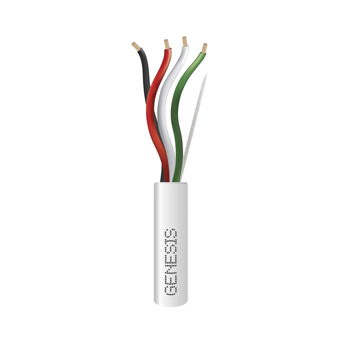 2115-1101/1000 Bobina de 305 Metros / Cable de Cobre / 4 x 18 AWG / Riser / Para Interior / Color Blanco / Para Aplicaciones de Alarmas de Intrusión/Control de Acceso/ Automatización / Interfonos y Tv Porteros