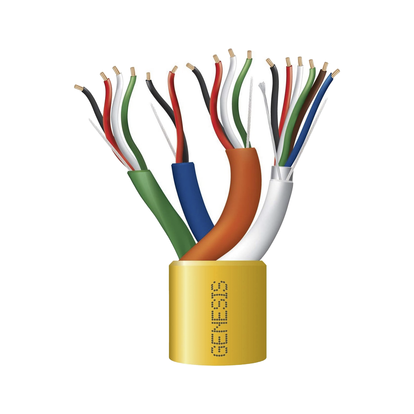 2196-1002 - Carrete de Cable de 305 Metros (1000 Pies) / Color Amarillo / Compuesto por  6 x 22 AWG blindado, 4 x 18 AWG, 4 x 22 AWG, y 2 x 22 AWG / Para Aplicaciones en Control de Acceso