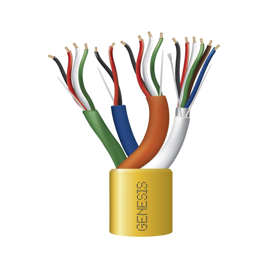 2196-1002 - Carrete de Cable de 305 Metros (1000 Pies) / Color Amarillo / Compuesto por  6 x 22 AWG blindado, 4 x 18 AWG, 4 x 22 AWG, y 2 x 22 AWG / Para Aplicaciones en Control de Acceso