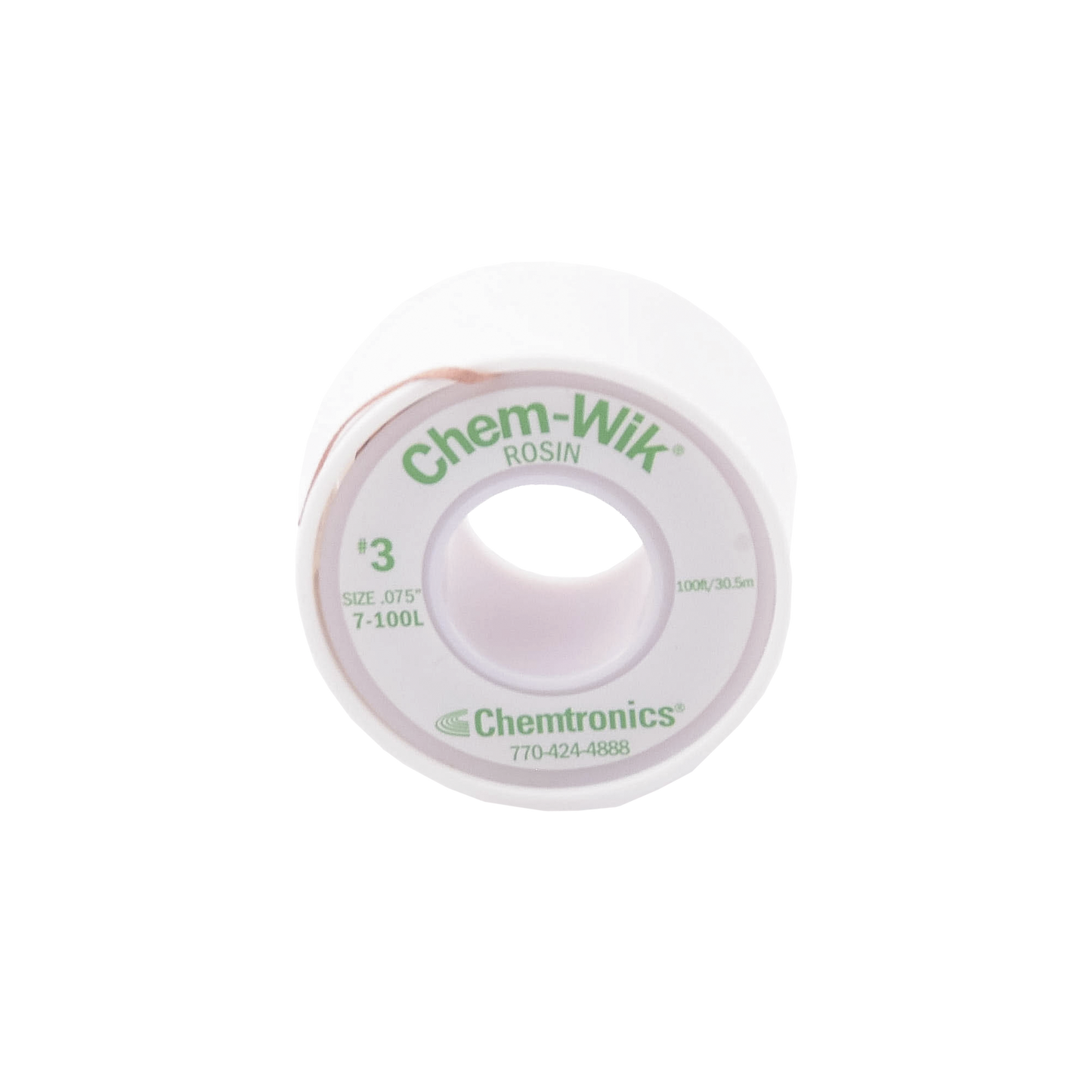 237-SO-086 - Rollo de Desoldar Chemtronics, 100 ft, 30 mts, 0.075 inches.