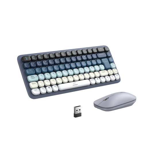 25179 PAQUETE DE TECLADO Y MOUSE INALÁMBRICO UGREEN AZUL