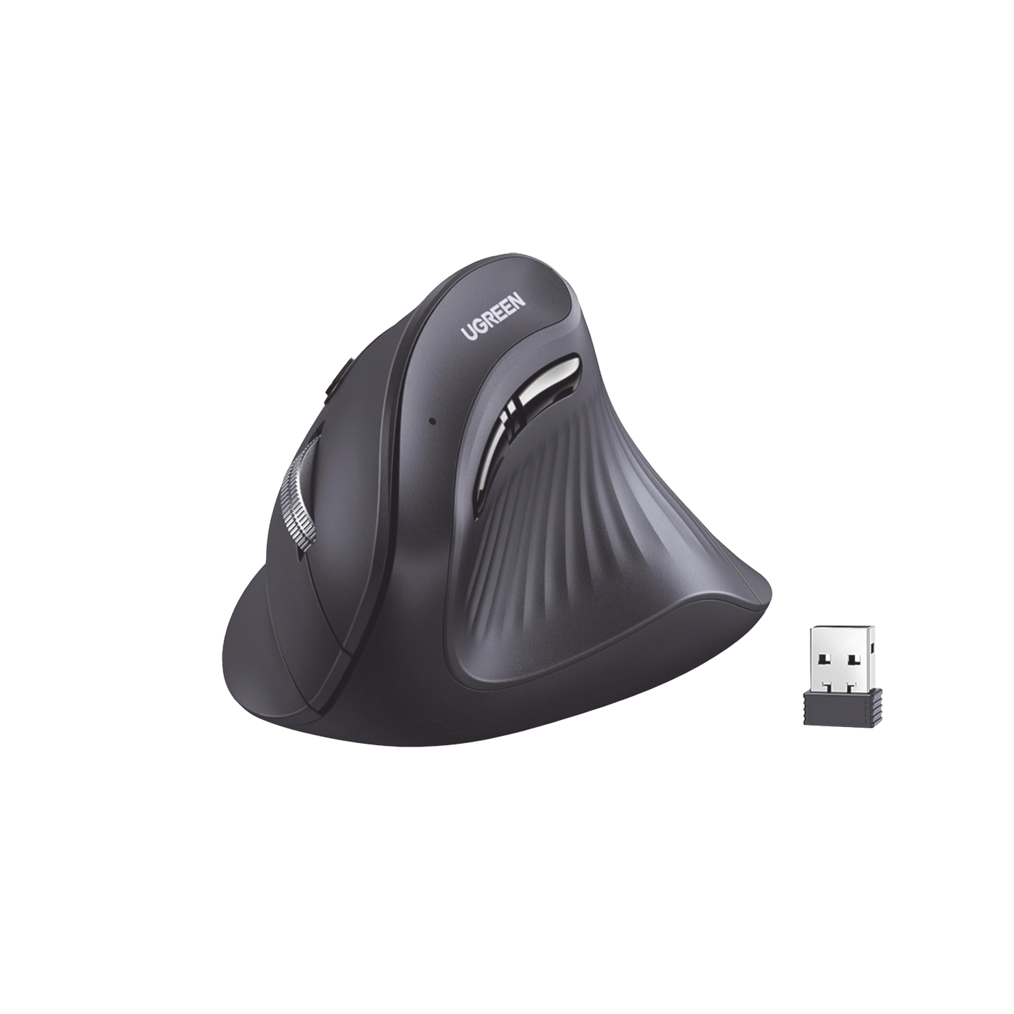 25444 - Mouse Inalámbrico en Angulo Vertical | 2.4G & Bluetooth | Conecta 3 dispositivos Simultáneamente | 4 Niveles de DPI |  Clic Silencioso | 5 botones Silenciosos | Soporta Win, Mac, Linux & Chrome.