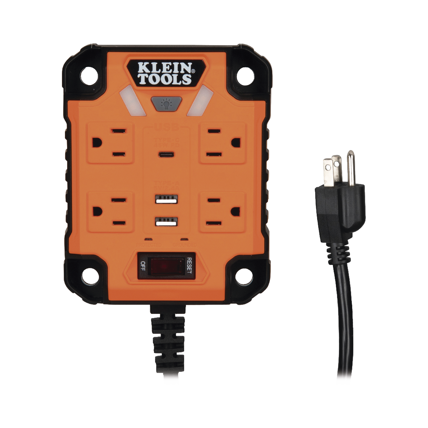 29601 - Multicontacto Powerbox 1, con 4 Salidas 120 Vca, 2 USB-A / 1 USB-C, Luces LED Integradas y Soporte Magnético