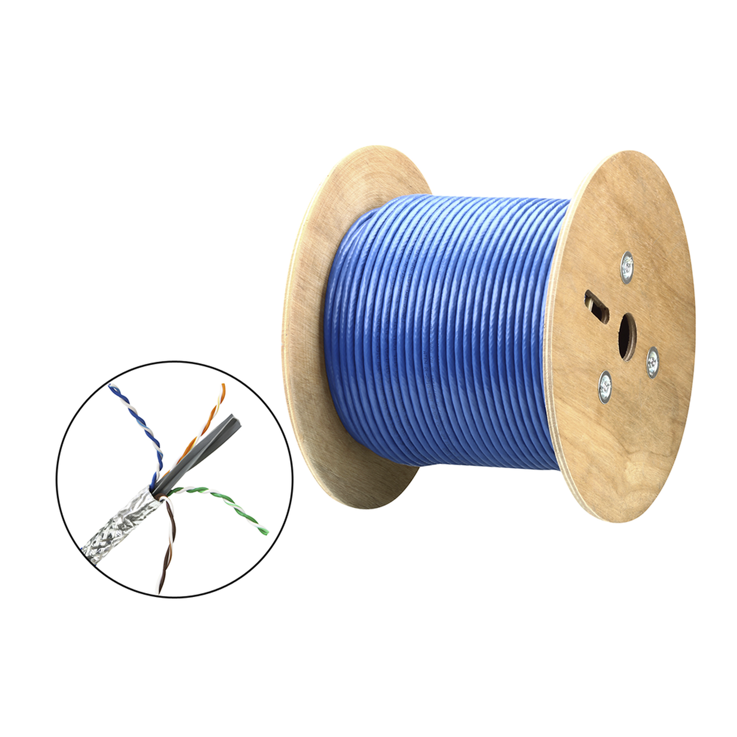 2L2910 - Cable SF/UTP | 4 pares 23 AWG | Cumple con los requisitos de la HDBaseT Alliance | Protección EMI | Transmisión de datos 4K | Color Azul | 305m