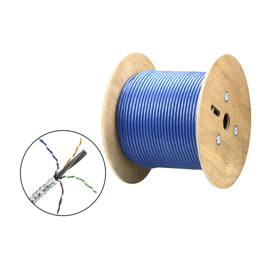 2L2910 - Cable SF/UTP | 4 pares 23 AWG | Cumple con los requisitos de la HDBaseT Alliance | Protección EMI | Transmisión de datos 4K | Color Azul | 305m