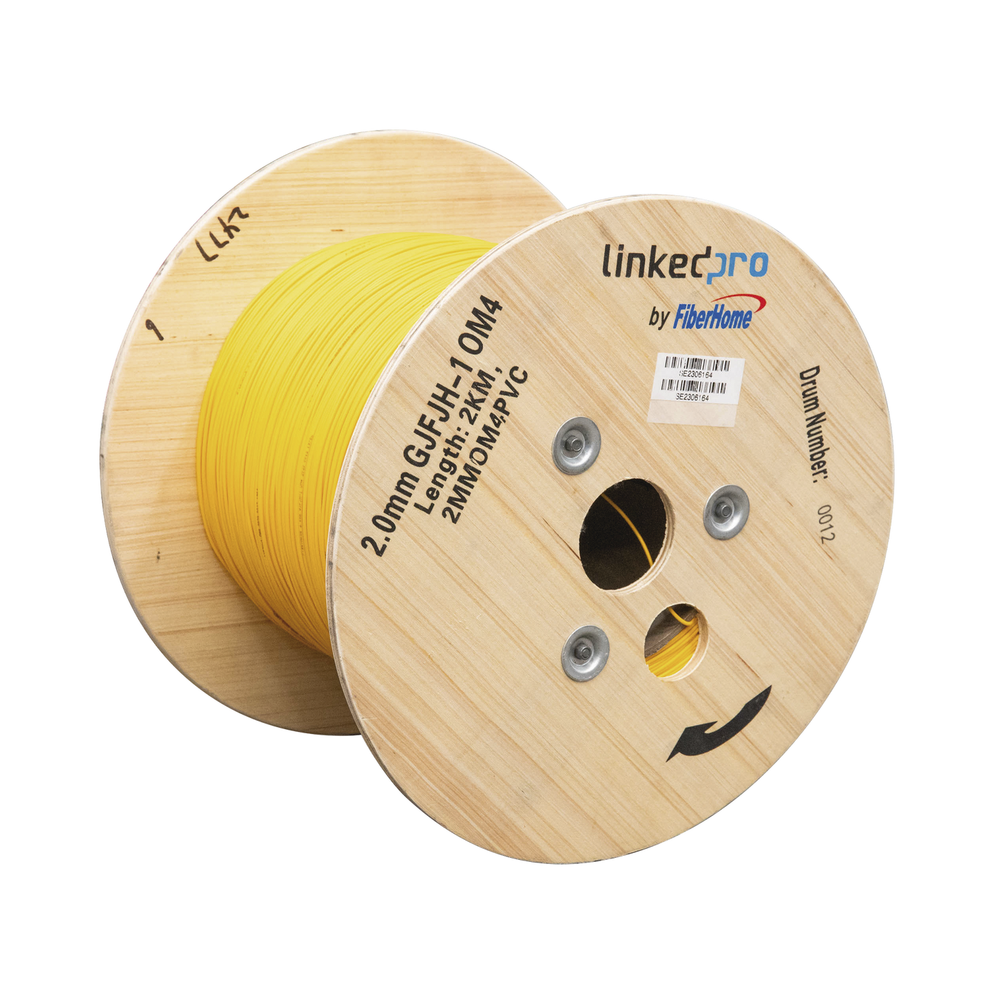 2MMOM4PVC - Fibra Óptica Multimodo OM4, 2 mm, Simplex, Tight Buffer, 900 micras, Color Amarillo
