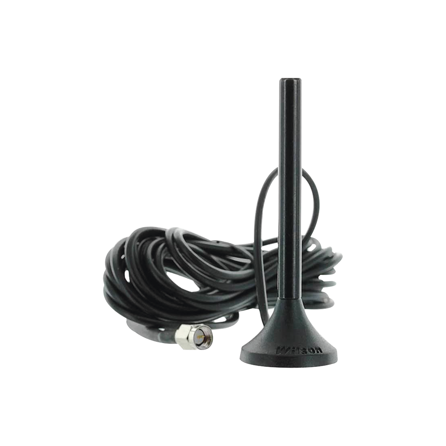 301-126 - Antena Mini de Montaje Magnético, con cable RG174 y conector SMA macho | Rango de Frecuencias 700-960 MHz, 1710-2270 MHz | Ganancia Máxima 3.1 dB