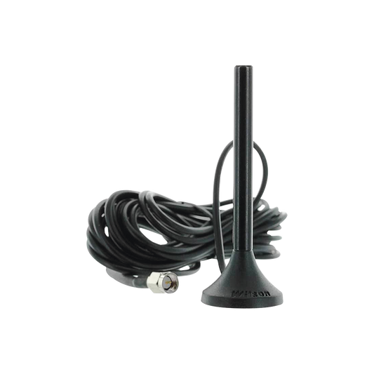 301-126 - Antena Mini de Montaje Magnético, con cable RG174 y conector SMA macho | Rango de Frecuencias 700-960 MHz, 1710-2270 MHz | Ganancia Máxima 3.1 dB