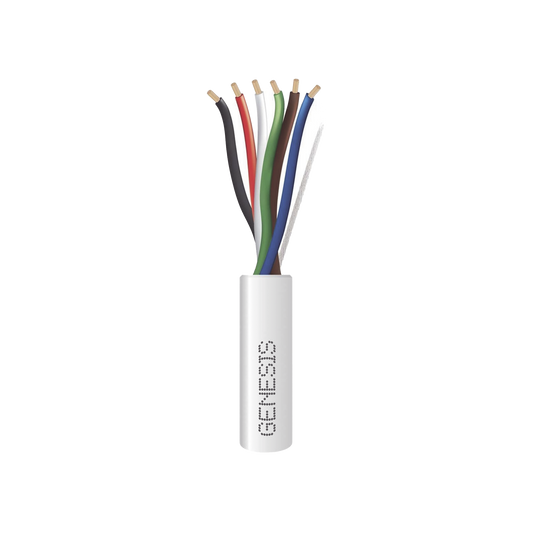 3116-1012 Bobina de 305 Metros / Cable de Cobre / 6 x 18 AWG  / Para Interior / Color Blanco / Para Aplicaciones de Alarmas de Intrusión/Control de Acceso/ Automatización / Interfonos y Tv Porteros