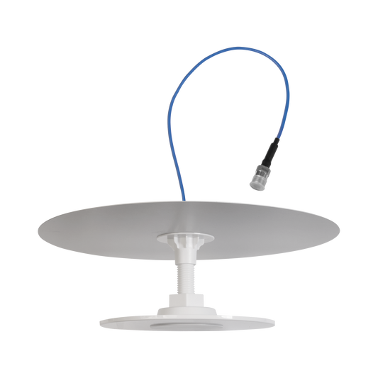 314-406 Antena Omnidireccional de Bajo Perfil Ultra Delgada con Reflector para Máxima Ganancia de 7dBi. Cubre bandas de celular 5G, 4G, 3G y WiFi de 608 a 2700 MHz.