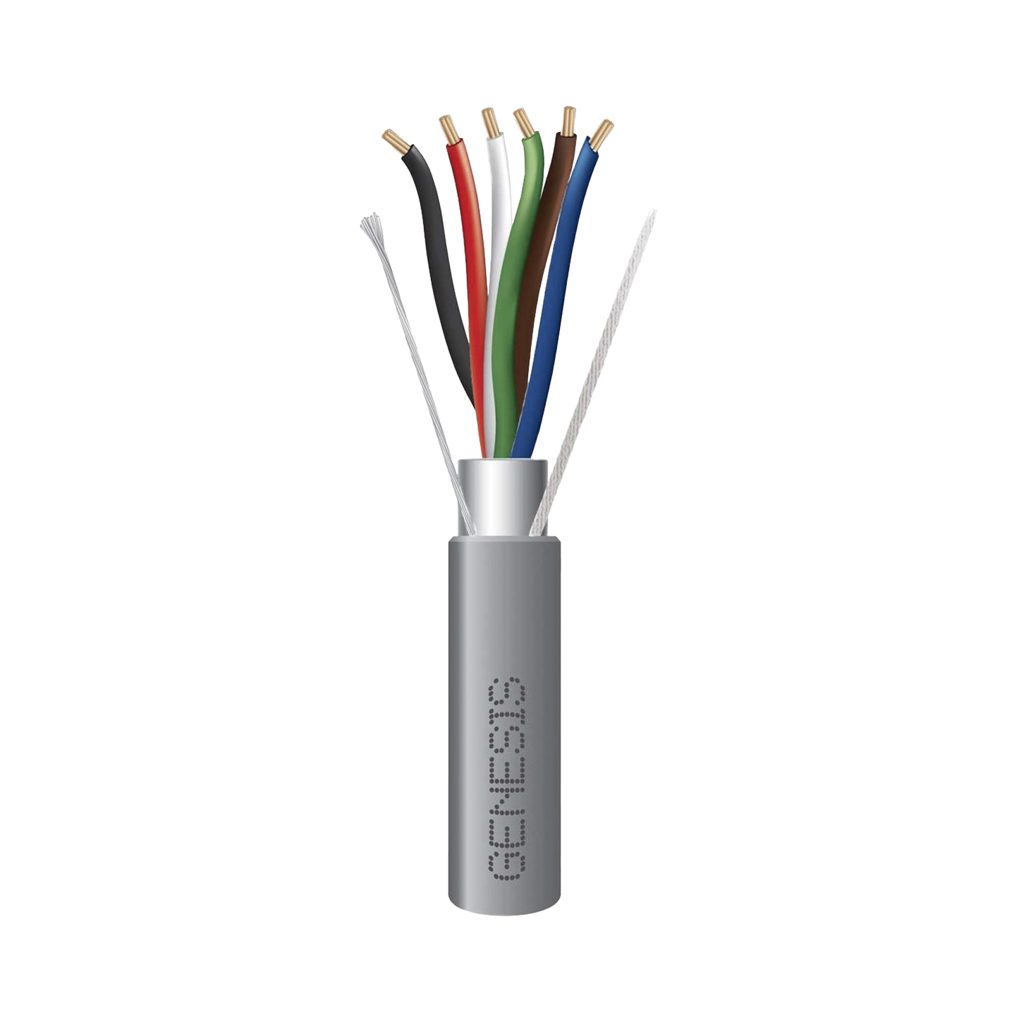 3206-1109 - Bobina de 305 Metros (1000 Pies) de Cable  6 x 22 AWG / Blindado / Plenum de Color Gris / Aplicaciones de Audio, Seguridad y Control