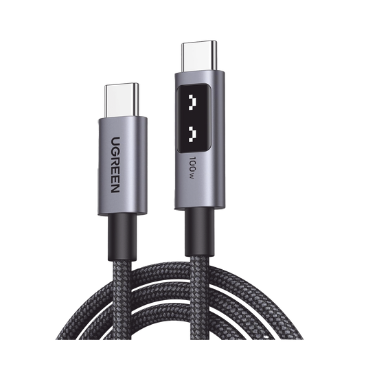 35501 - Cable USB-C a USB-C | 1 Metro | Carga Rápida de hasta 100W | Transferencia de datos 480 Mbps | PD3.0 | QC4.0/3.0/2.0 | FPC | AFC | Protección Integrada| Caja de Aluminio | Nylon Trenzado | Amplia Compatibilidad | Color Negro.