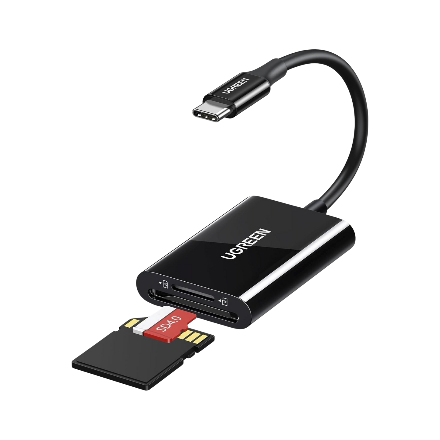35622 Lector de Tarjetas USB-C 3.1 | Soporta Micro-SD (TF) /SD | 5Gbps | 170 MB/s | OTG | Soporta hasta 2TB | Admite intercambio en Caliente | 2 tarjetas simultaneas | Soporta Windows/Mac OS/Linux | Color Negro.