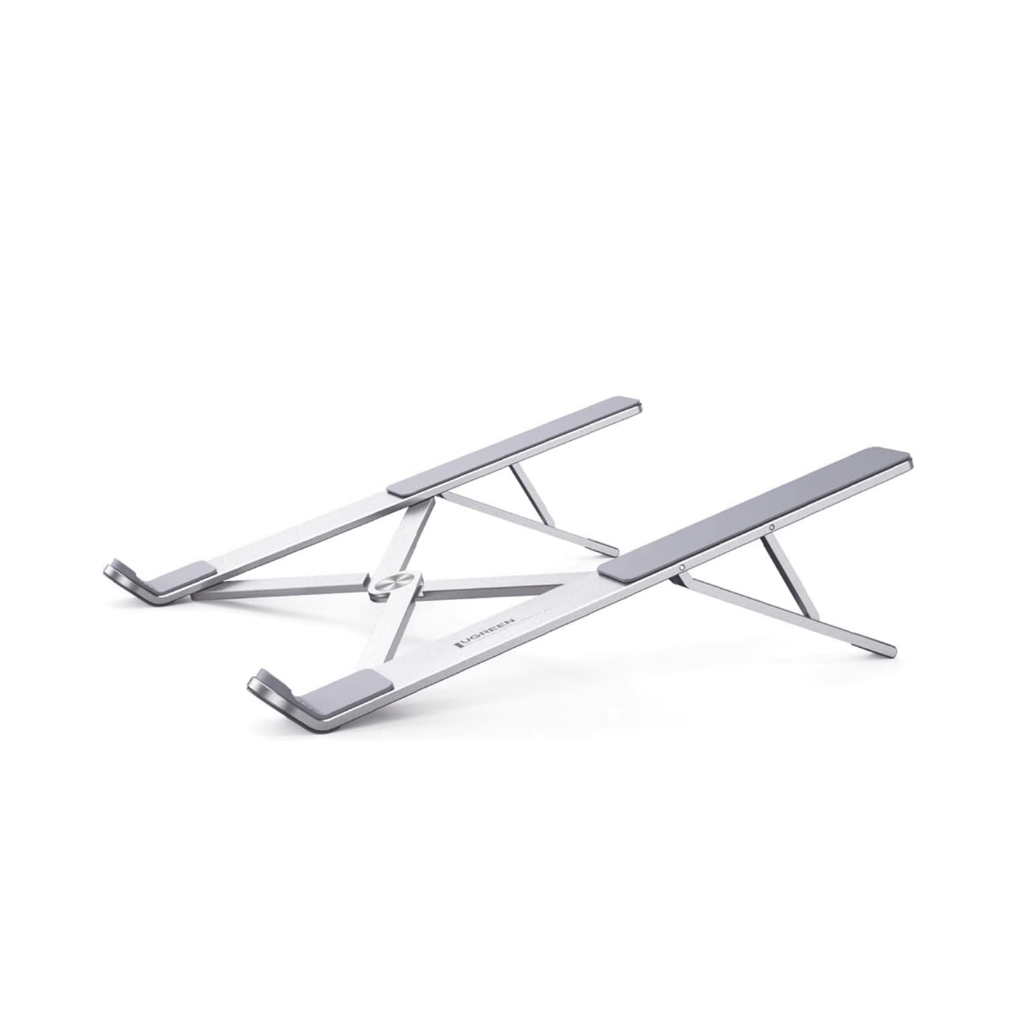 40289 - Soporte Portátil de Aluminio para Laptop / Amplia Compatibilidad de 11-17.3" / Ajuste de Altura 46.5 mm-136.5 mm / Capacidad de carga de 5 kg / Diseño Plegable / Material de Aleación de Aluminio + Silicona.