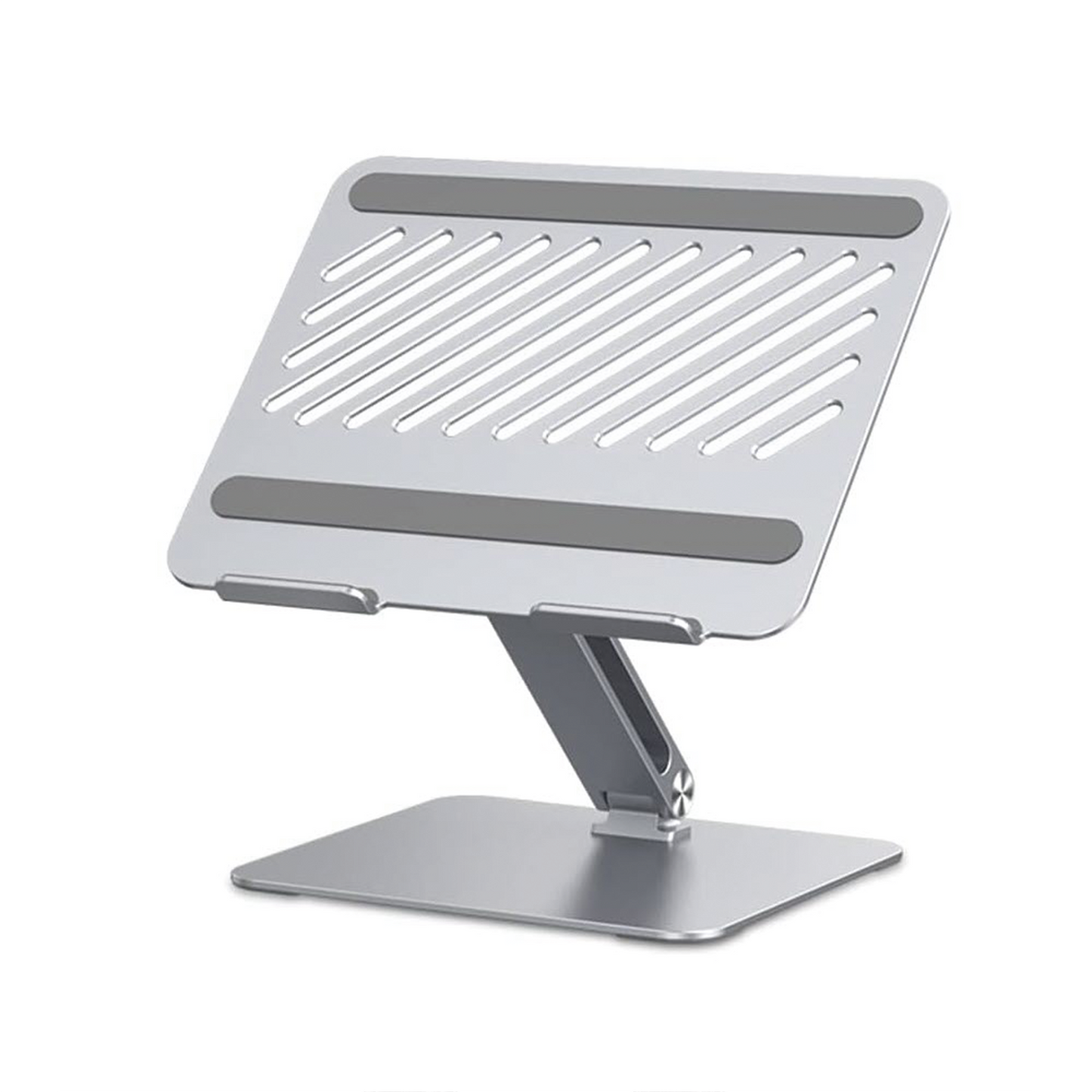 40291 - Soporte de Aluminio para Laptop | Ajustable 180° | Soporta Laptops de 10 a 17.3''| Capacidad de Carga 5Kg | Excelente Estabilidad | Diseño Para Alta Disipación de Calor | Altura y Angulo Ajustable | Plegable y Portátil.
