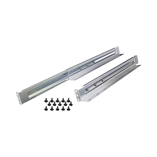 4POSTRAIL Kit de Rieles Para Racks de 4 Postes, Para UPS de 1 a 3 UR, Profundidad Ajustable, Soporte de Peso de 104.78 Kg