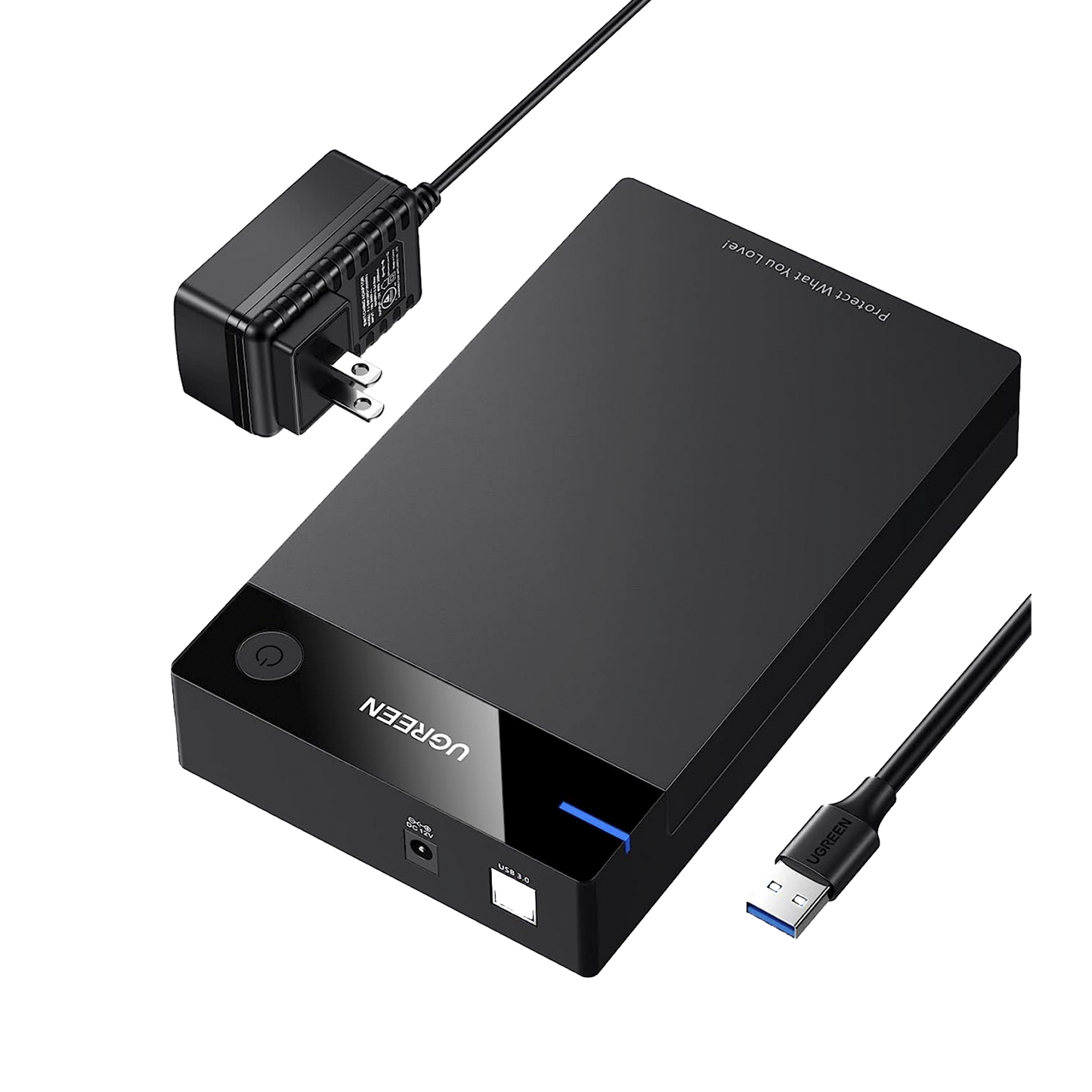 50423 Carcasa de Disco Duro para  3.5 y  2.5 (Enclosure) | Con Cable USB 3.0 | Para HDD 3.5 / SSD 2.5 | SATA I/II/III | UASP | Hasta 16 TB | Compatible con Windows, Linux, Mac OS | No Requiere Controlador | Cable 1m | Incluye Adaptador d