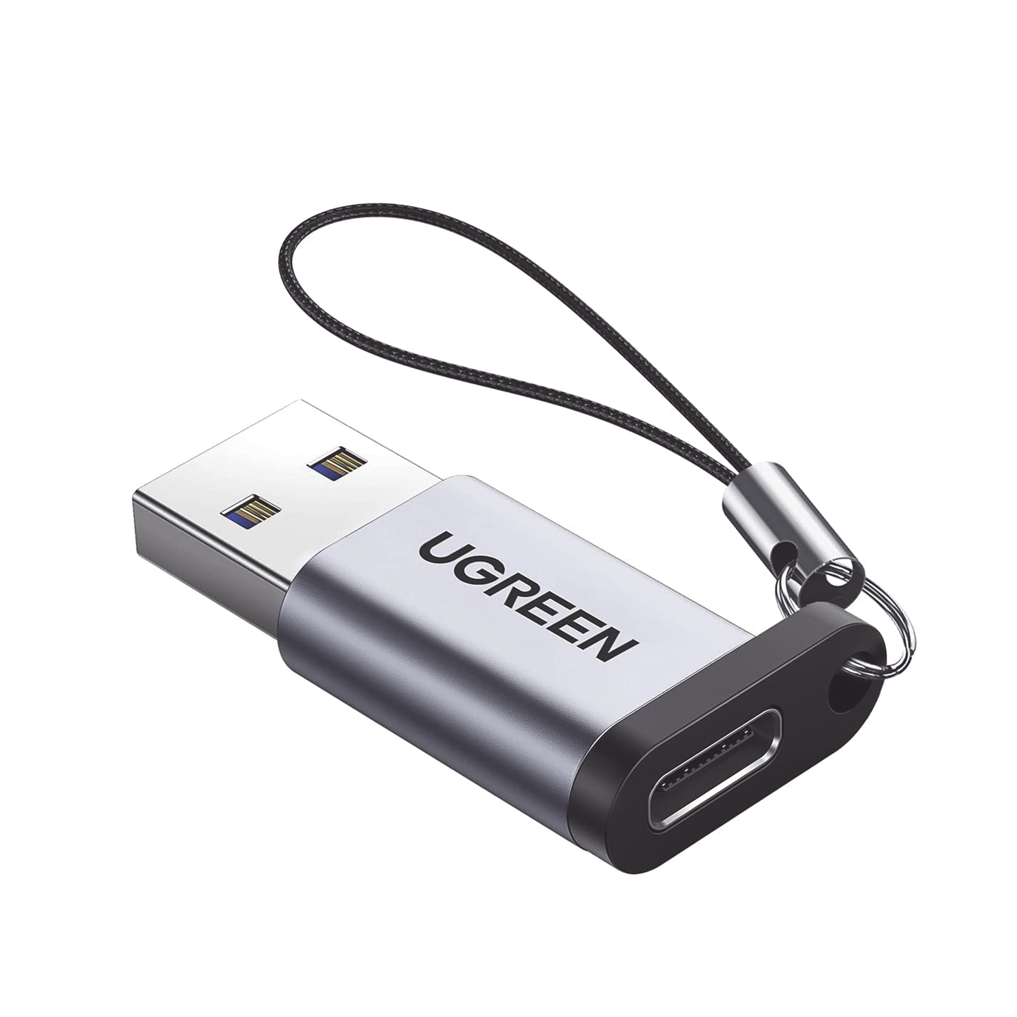 50533 - Adaptador USB 3.0 Macho a USB-C 3.1 Tipo C Hembra |Carga y Sincronización de Datos | Admite Corriente de 3A | Transferencia de hasta 5 Gbps | Amplia Compatibilidad | Chip VL160 | Caja de Aluminio | Color Gris