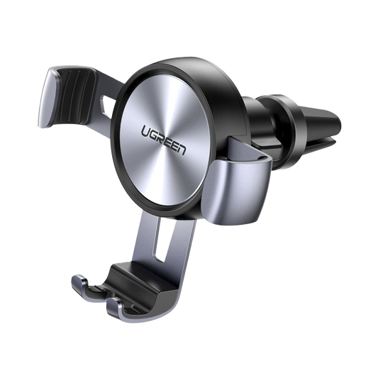 Soporte de Celular para Automóvil en Rendija de Ventilación / Sistema de Gravedad / Rotacion de 360° /Angulo Multiple / Almohadillas de Goma Antideslizantes / Amplia Compatibilidad con dispositivos de 4 a 7 / Color Negro