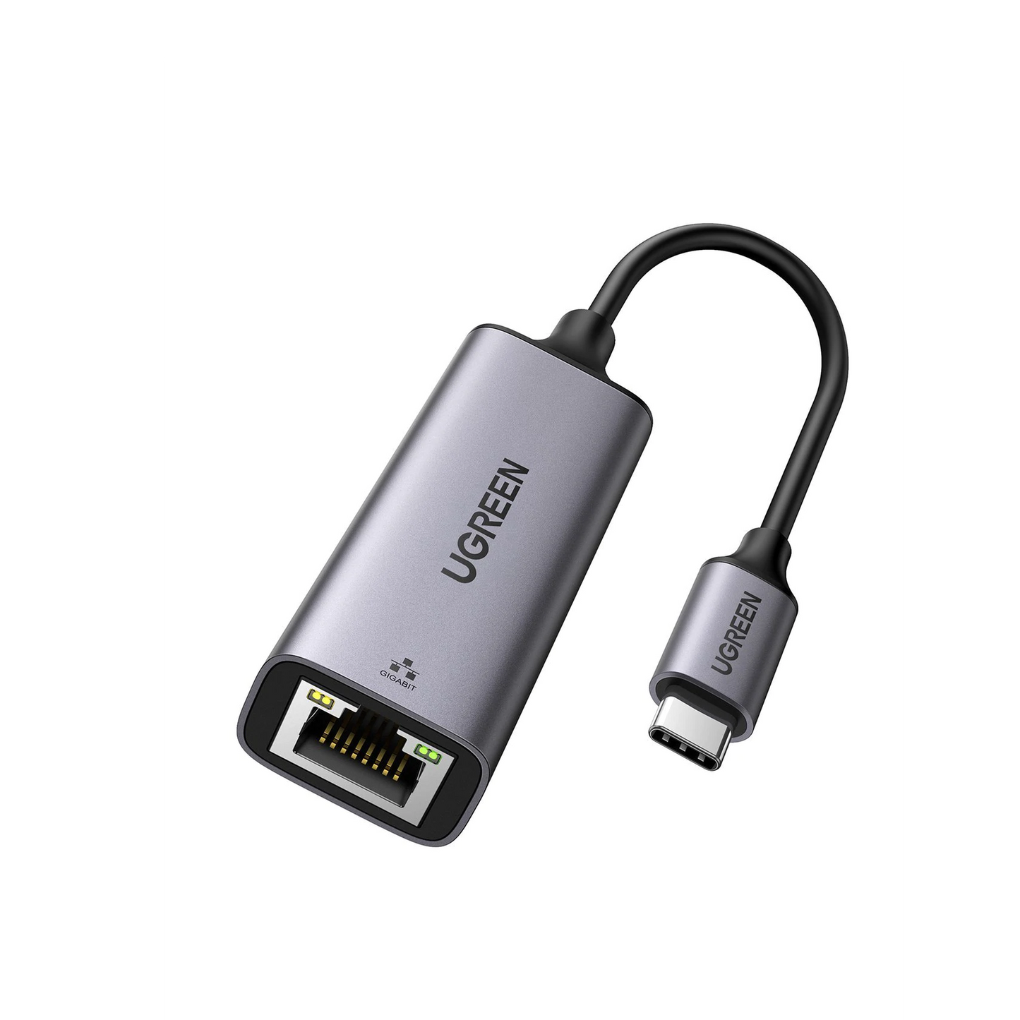 50737 - Adaptador de Red USB-C 3.1 (5 Gbps) a RJ45 | Thunderbolt 3 | Admite 10/100/1000 Mbps |  Chip Inteligente | Amplia Compatibilidad | Caja de Aluminio | Longitud del cable 10 cm.