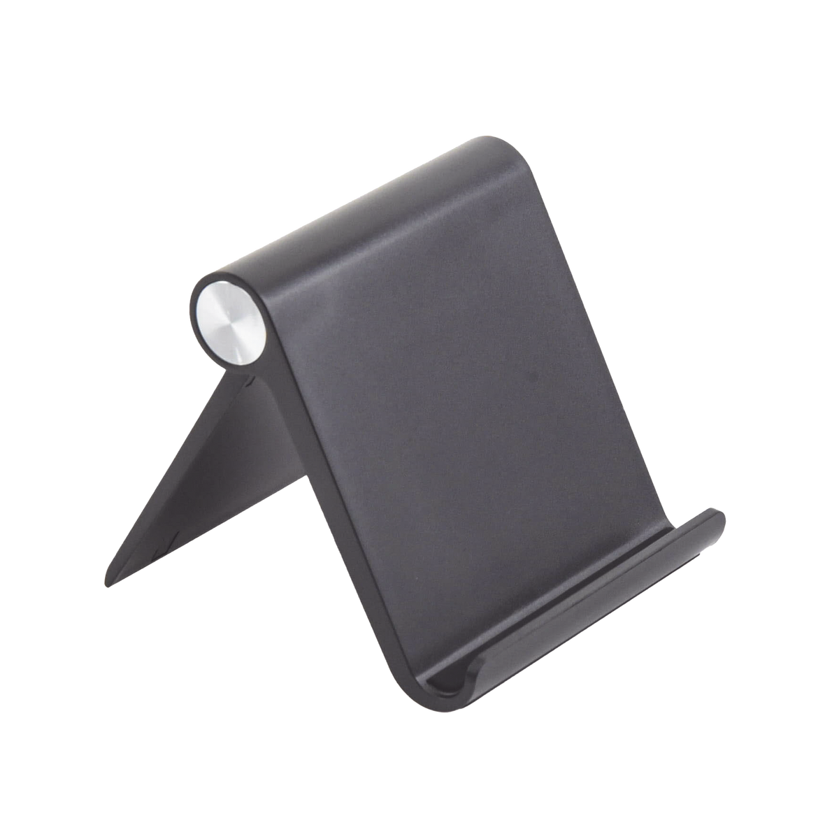 50747 - Soporte de Escritorio  para Teléfono Celular / Ajustable de 0° a 100° / Goma Antiarañazos / Antideslizante / Amplia Compatibilidad con dispositivos de 4'' a 7.9'' / Plegable / ABS / Color Negro